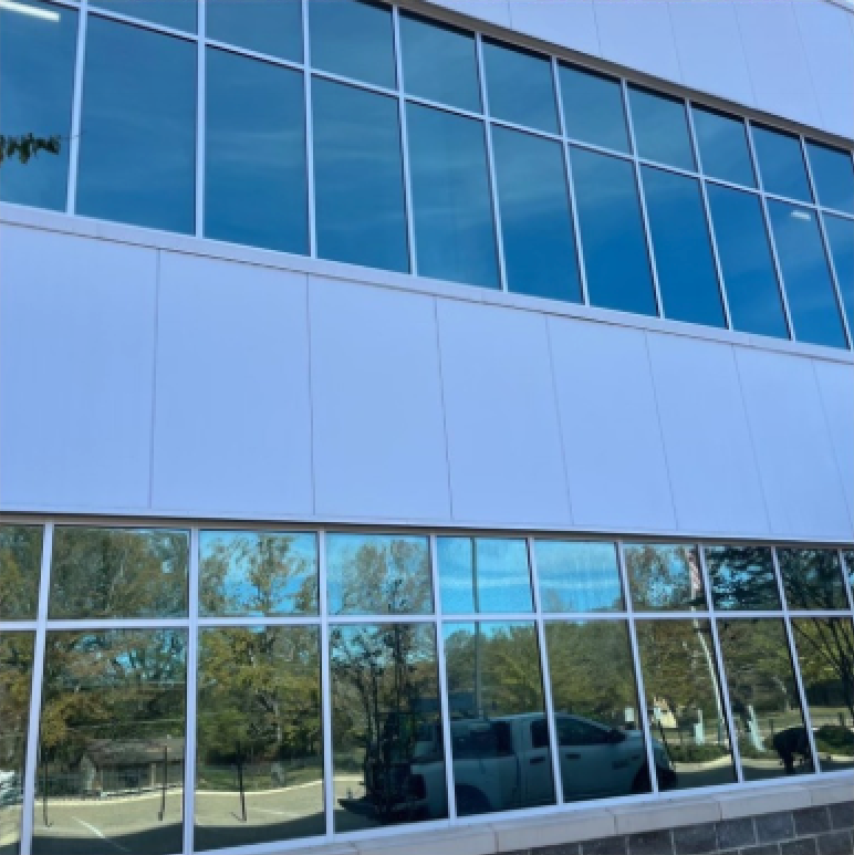 Data center facility being cleaned by drone